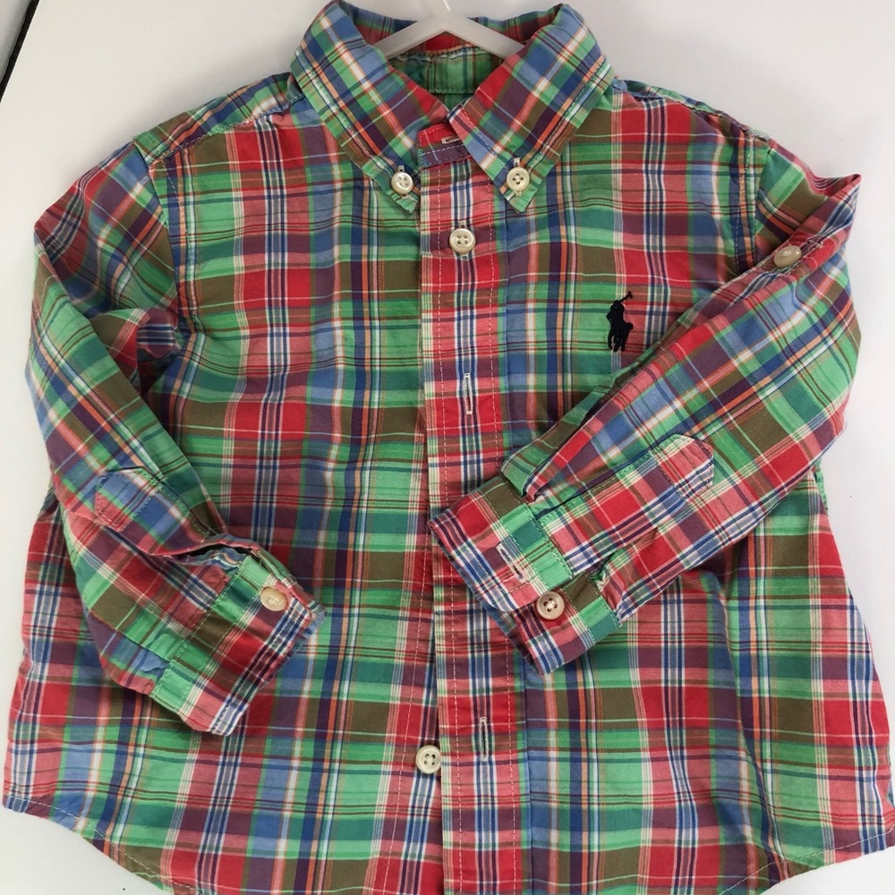9 mo Ralph Lauren button down long sleeved shirt